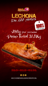 LECHONA para 120 personas