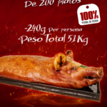 LECHONA para 200 personas