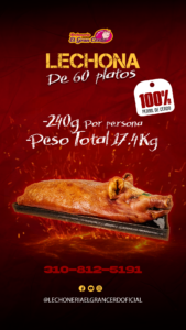 LECHONA para 60 personas