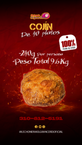 COJÍN DE LECHONA para 40 personas